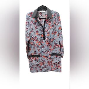 Abercrombie & Fitch Floral Japanese Like Satin Shirt Like Dress Women's SZ M